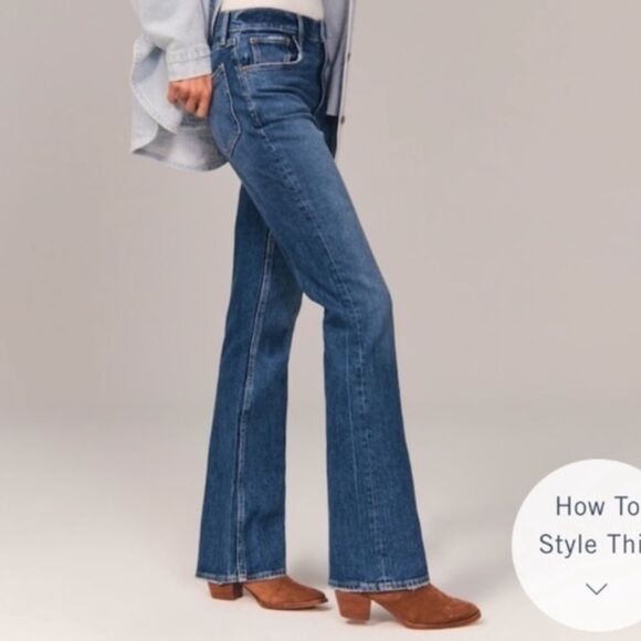 Abercrombie‎ & Fitch the 70’s vintage flare jeans ultra high rise size 27 - Picture 1 of 8